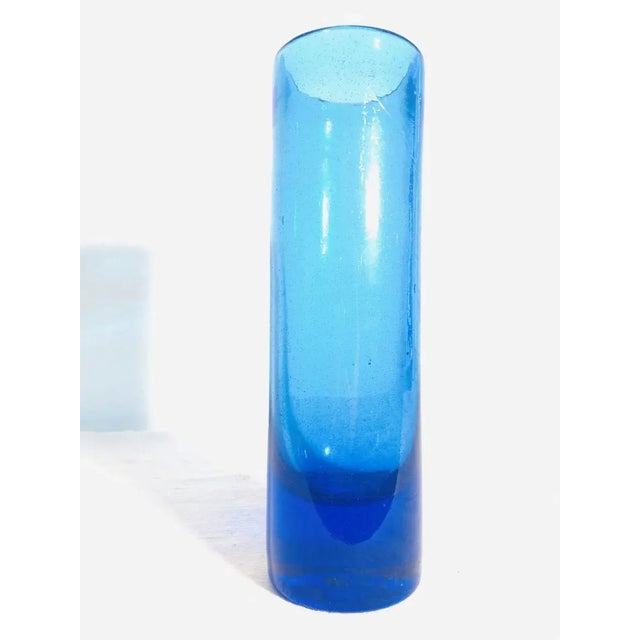 Vintage Scandinavian Glass Cylinder Vase, 1970s For Sale - Image 11 of 11