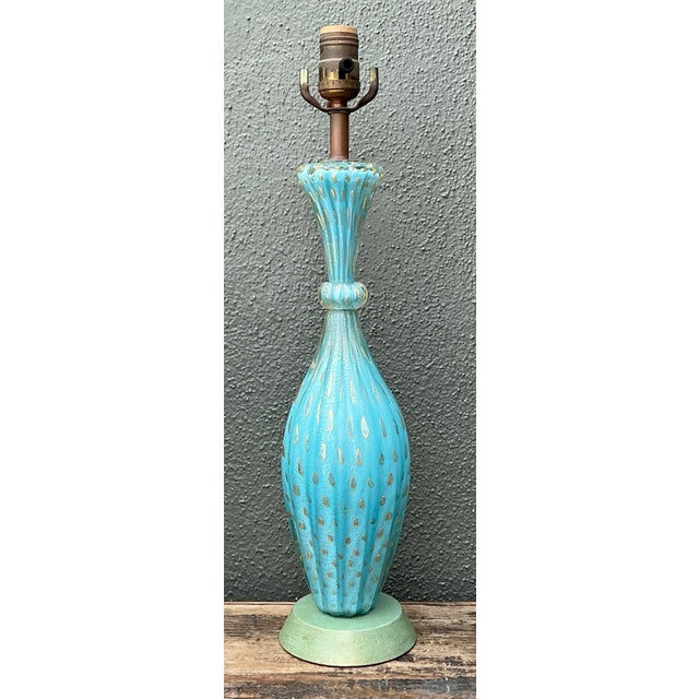 Vintage Italian Murano Glass Lamp For Sale - Image 9 of 12