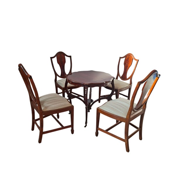 A splendid conversation/tea set dating back to the 1950s, crafted entirely from fine cherry wood. The set stands out for...