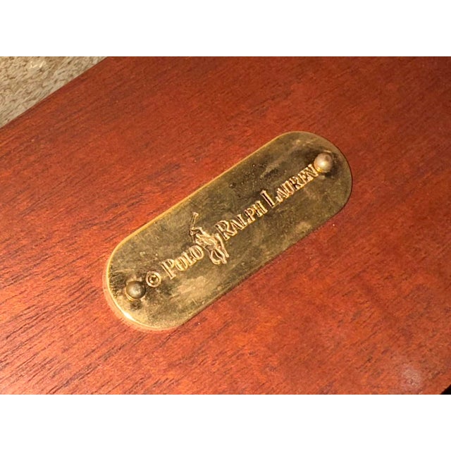 Polo Ralph Lauren Mahogany Regency Tall Console Table / Sideboard With Handled Removable Tray Top For Sale - Image 11 of 12