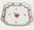 Chinese Bouquet Raspberry Porcelain Square Salad Dishes from Herend Hungary, Set of 2 For Sale - Image 4 of 7