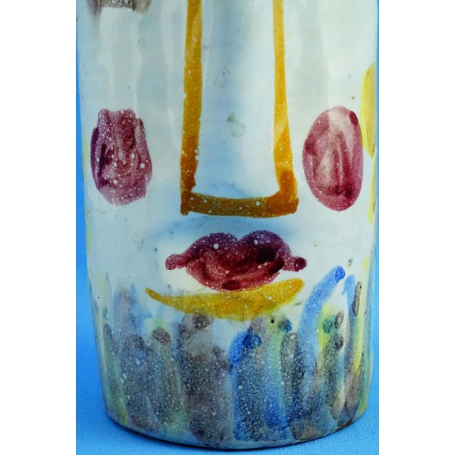 20th Century Cubist Anthropomorphic Vase attributed to Guido Gambone for Cas Solimene Vietri, 1940s For Sale - Image 18 of 18