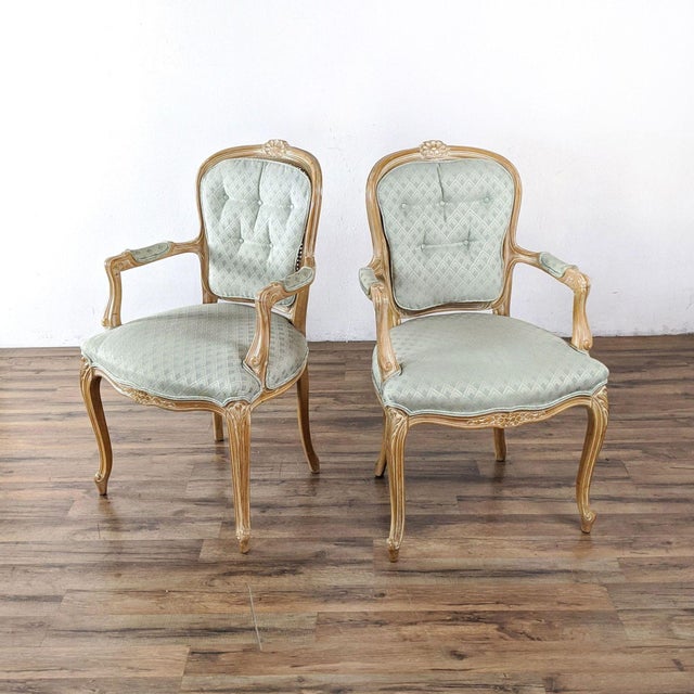 French Country Style Armchairs a Pair Chairish