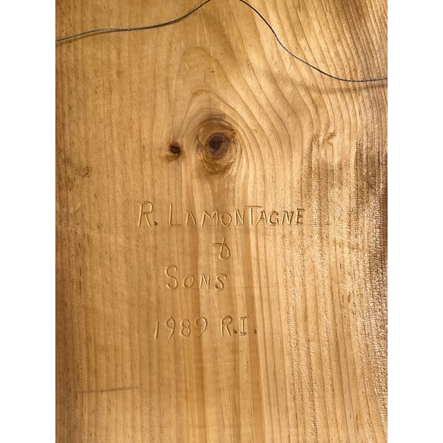 Bespoke Chippendale Style Wall Mirror in Tiger Maple by Armand LaMontagne For Sale In Boston - Image 6 of 6
