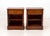 Pair of Art Deco Style Cherrywood Bedside Tables, each with single drawer above two open shelves. 24.5" H x 20" W x 14" D....