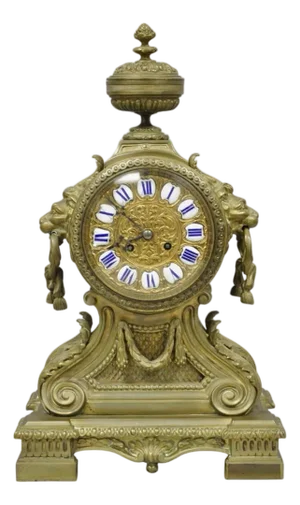 Antique G. Philippe for Palais Royal French Louis XV Style Bronze Figural Clock