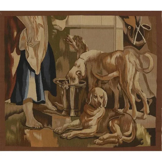 1990s 18th Century Dogs Animal Print Tapestry For Sale - Image 9 of 9