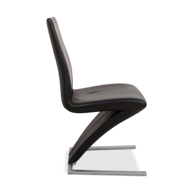 Model 7800 Chairs in Black Leather from Rolf Benz, Set of 4 For Sale - Image 13 of 16