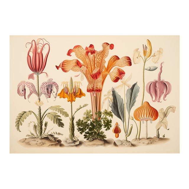 19" X 13" 'Garden Flowers' Botanical Print, 'Hortus Floridus' Style, Unframed For Sale