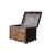Wood Vintage Weathered Patina Treasure Chest Shape Wood Trunk Box For Sale - Image 7 of 12