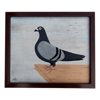 Matt Rix, Racing Pigeon, Oil on Canvas, Framed For Sale