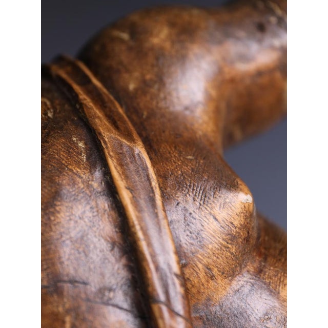 Italian Artist, Large Carved Putto Cherub Figure, Late 18th Century, Limewood For Sale - Image 11 of 18