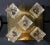 Mid-Century Modern Mid-Century Modern Frosted Cube and Polished Brass Flush Mount by J.T. Kalmar For Sale - Image 3 of 5