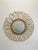 Mid-Century Modern Vintage French Round Rattan Wall Mirror, 1960s For Sale - Image 3 of 13