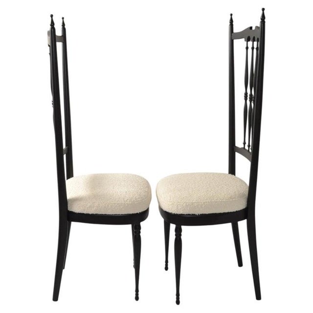 Chiavari Pozzi & Verga Attributed Mid-Century Modern Sculptural Wooden Side Chairs Italy 1950, Pair For Sale - Image 4 of 17
