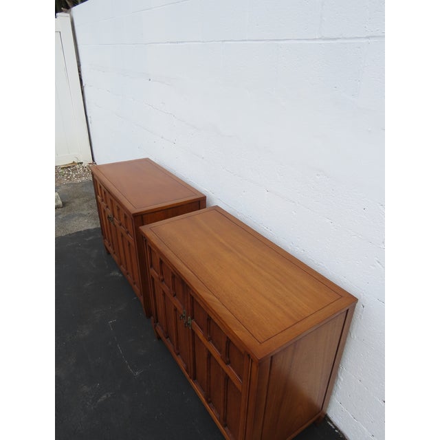 Drexel Mid Century Modern Buffets Servers a Pair 6390 For Sale - Image 12 of 15