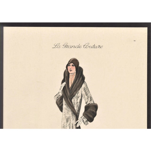 This is a fabulous Art Deco fashion plate from a collection called “La Grande Couture” published in France in the late...