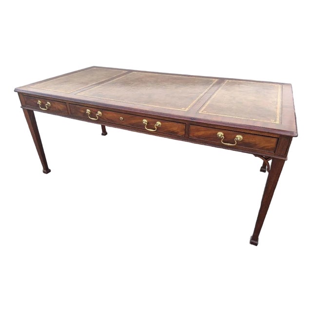 1940's Traditional Style Executive Writing Desk by Baker Furniture Company "Collectors Edition" For Sale