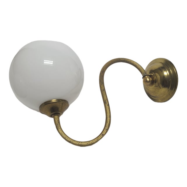 Art Deco Metal Wall Lamp, Poland, 1950s For Sale