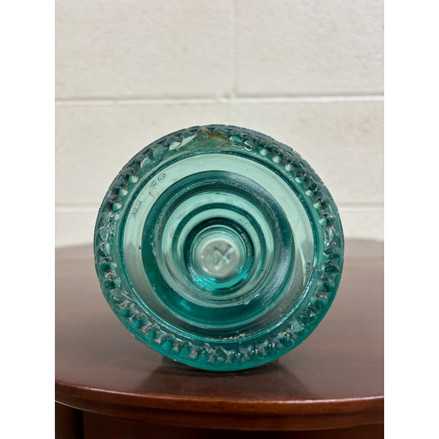 Glass Vintage Hemingray 40 Aqua Teal Glass Insulator For Sale - Image 7 of 7