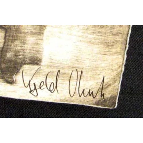 Untitled Unframed Limited edition engraving with color. Hand signed by the artist. Size: 23-1/4" x 19-1/2". Edition...