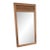 Andrianna Shamaris Minimalist Hand Carved Teak Wood Mirror For Sale