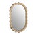 A modern mix of materials elevates a simple oval mirror. Framed by cast resin in a travertine finish, the edges are...