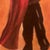 Red Tango Dancers Original Pastel Painting – Couple in Red & Black, Warm Terracotta Wall Art For Sale - Image 8 of 9