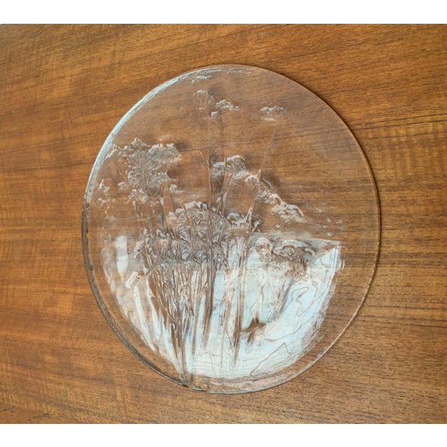 1960s Large Mid-Century Finnish Glass Plate by Kaija Aarikka for Humppila For Sale - Image 5 of 18