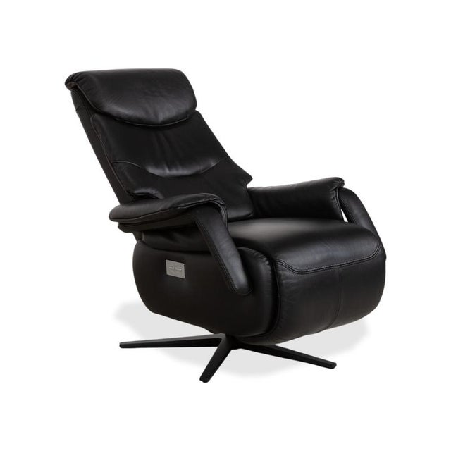 Mondo Multimaxx Relaks Leather Armchair Black Electric Function For Sale - Image 4 of 18
