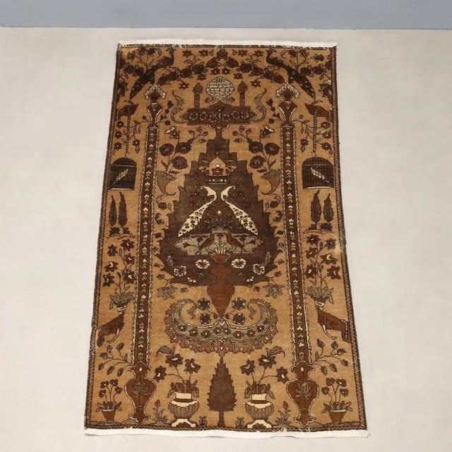 Antique Turkish Cotton and Wool Rug For Sale - Image 3 of 11