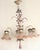 Vintage Italian White and Gold Patinated Metal and Glass Chandelier, 1970s For Sale - Image 15 of 15