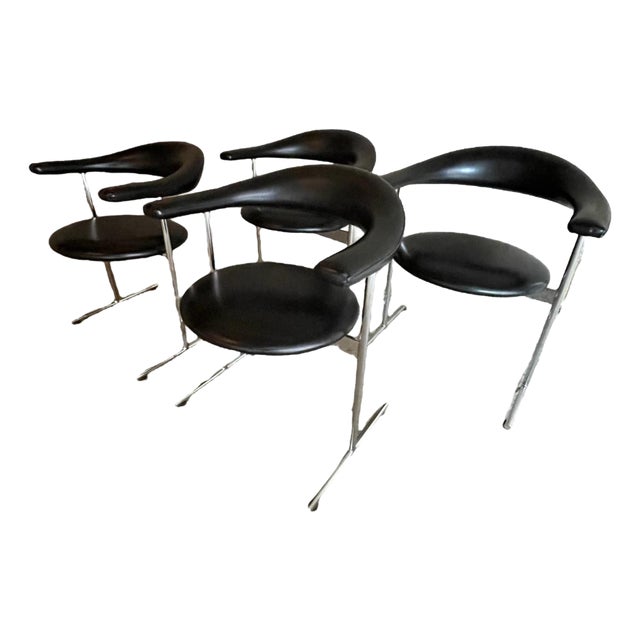 Airport Model 037 Lounge Chairs by Geoffrey Harcourt for Hans Kaufeld, 1960s, Set of 4 For Sale