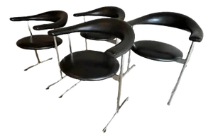 Airport Model 037 Lounge Chairs by Geoffrey Harcourt for Hans Kaufeld, 1960s, Set of 4
