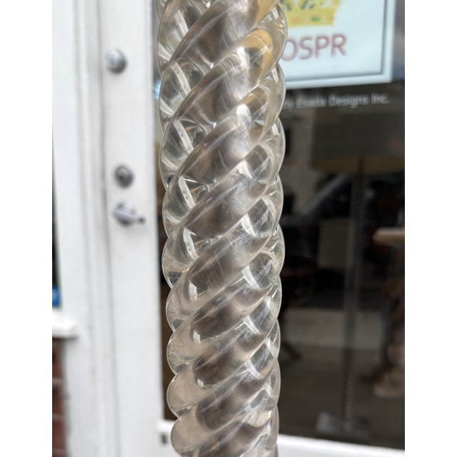 Plastic Mid Century Modern Charles Hollis Jones Lucite Floor Lamp For Sale - Image 7 of 7