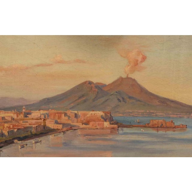 View over the Bay of Naples is an orginal old master artwork realized by Master of Northern Europe School of the second...