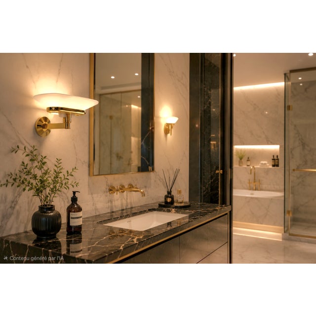 Jill Wall Sconce in Polished Brass and Opaline Glass from Arteluce, Italy, 1970s For Sale - Image 6 of 17