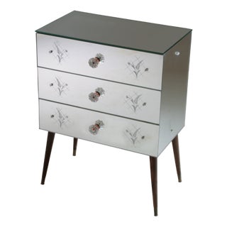 Art Deco Mirrored Chest of Drawers, 1950s For Sale