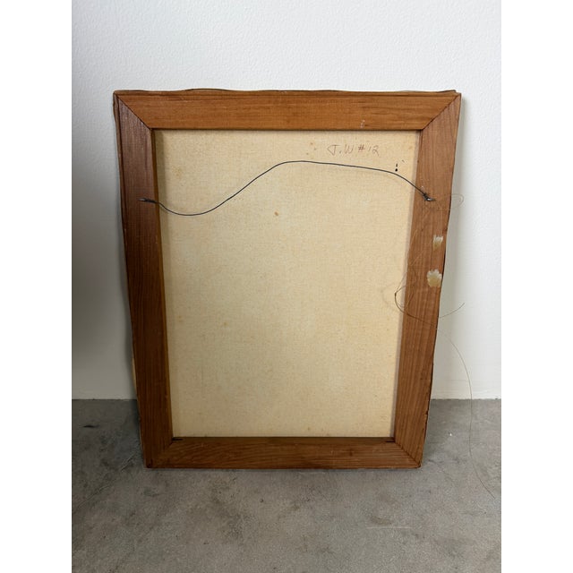 1970s C. Jackson Expressionist Abstract Oil on Canvas Painting – Signed, Unframed For Sale - Image 12 of 12