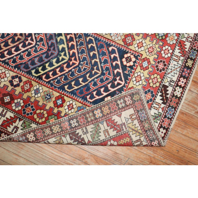Early 20th Century Decorative Zabihi Collection Whimsical Caucasian Shirvan Rug For Sale In New York - Image 6 of 8