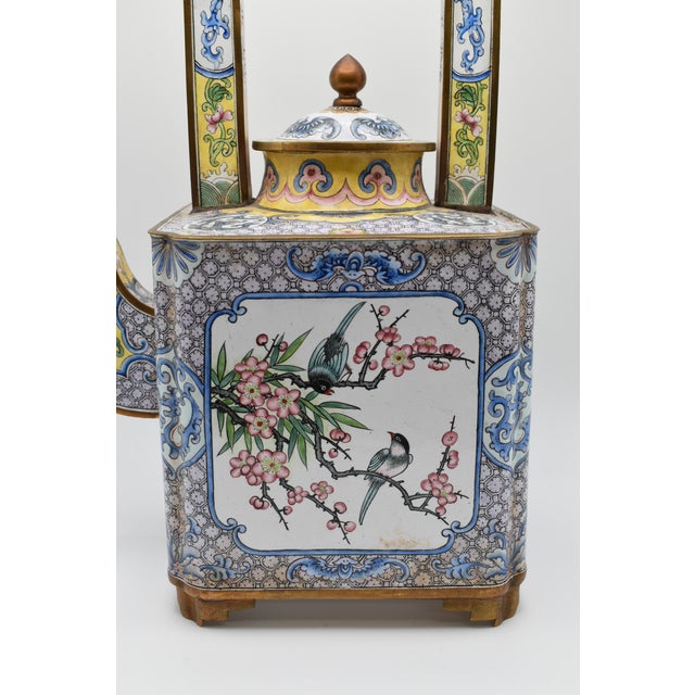 18th Century Chinese Canton Enameled Square Teapot For Sale - Image 4 of 15