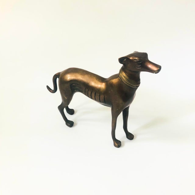 Mid Century Bronze Greyhound For Sale - Image 4 of 8