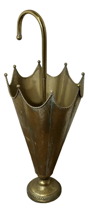 Brass Umbrella-Shaped Umbrella Stand, 1920s