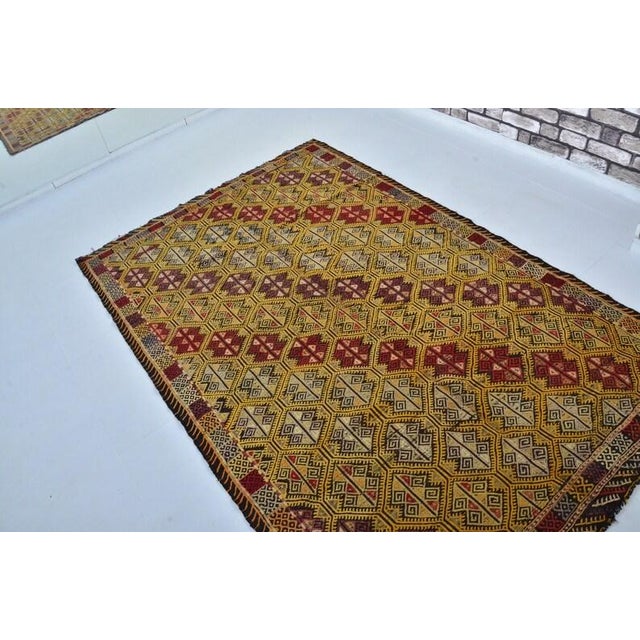 Handmade wool and cotton rug in Turkish Anatolia Carpet, Vintage Oushak Rug, Turkish Vintage Anatolian Rug, Handmade wool...