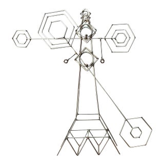 Vintage Abstract Geometric Kinetic Sculpture For Sale