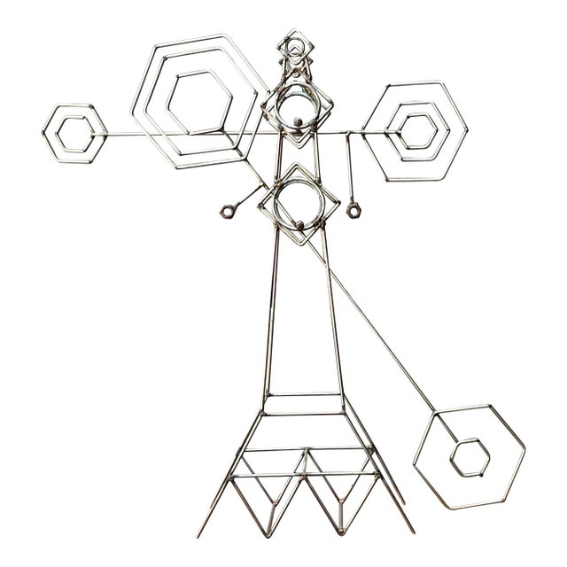 Vintage Abstract Geometric Kinetic Sculpture For Sale