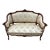 Elegant French Settee W/ Silk Brocade For Sale