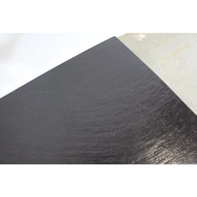 Mid-Century Modern Paul McCobb Style Brass X-Base Slate Top Side Table For Sale - Image 11 of 13