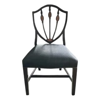 American Federal Shield Back Chair With Inlaid Marquetry and Nailheads For Sale