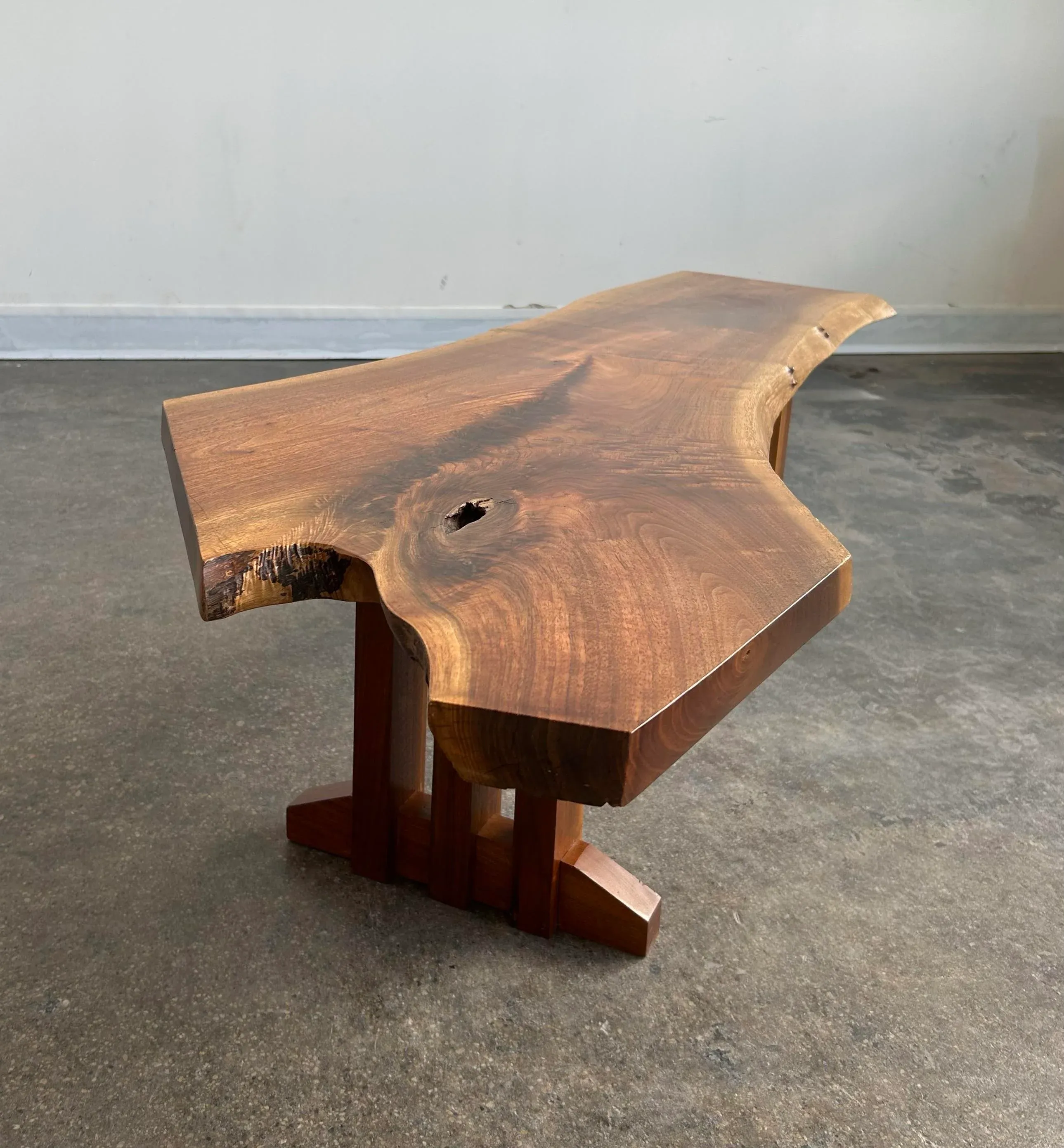 Vintage Jeffrey Greene Live Edge Coffee Table or Bench, 1980s